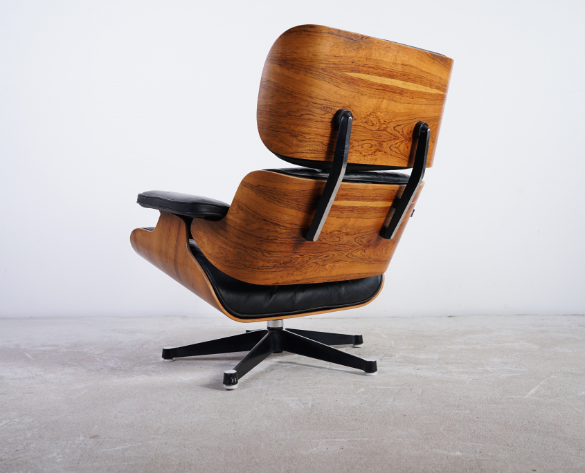 Herman Miller Lounge Chair Palisander Leder Schwarz